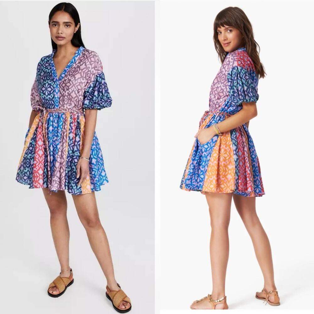 Xirena Lenna Mini Dress Fiesta Multicolor Size XS resort wear coastal Boho chic